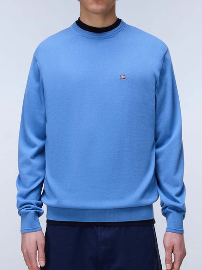 Napapijri Decatur 2, maglia uomo azzurra per la primavera-estate