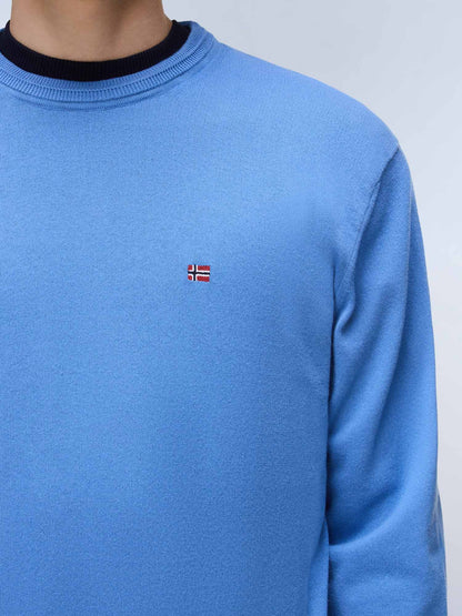 Napapijri Decatur 2, maglia uomo azzurra per la primavera-estate