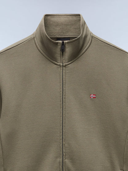 FELPA CON ZIP BALIS NAPAPIJRI DA UOMO VERDE