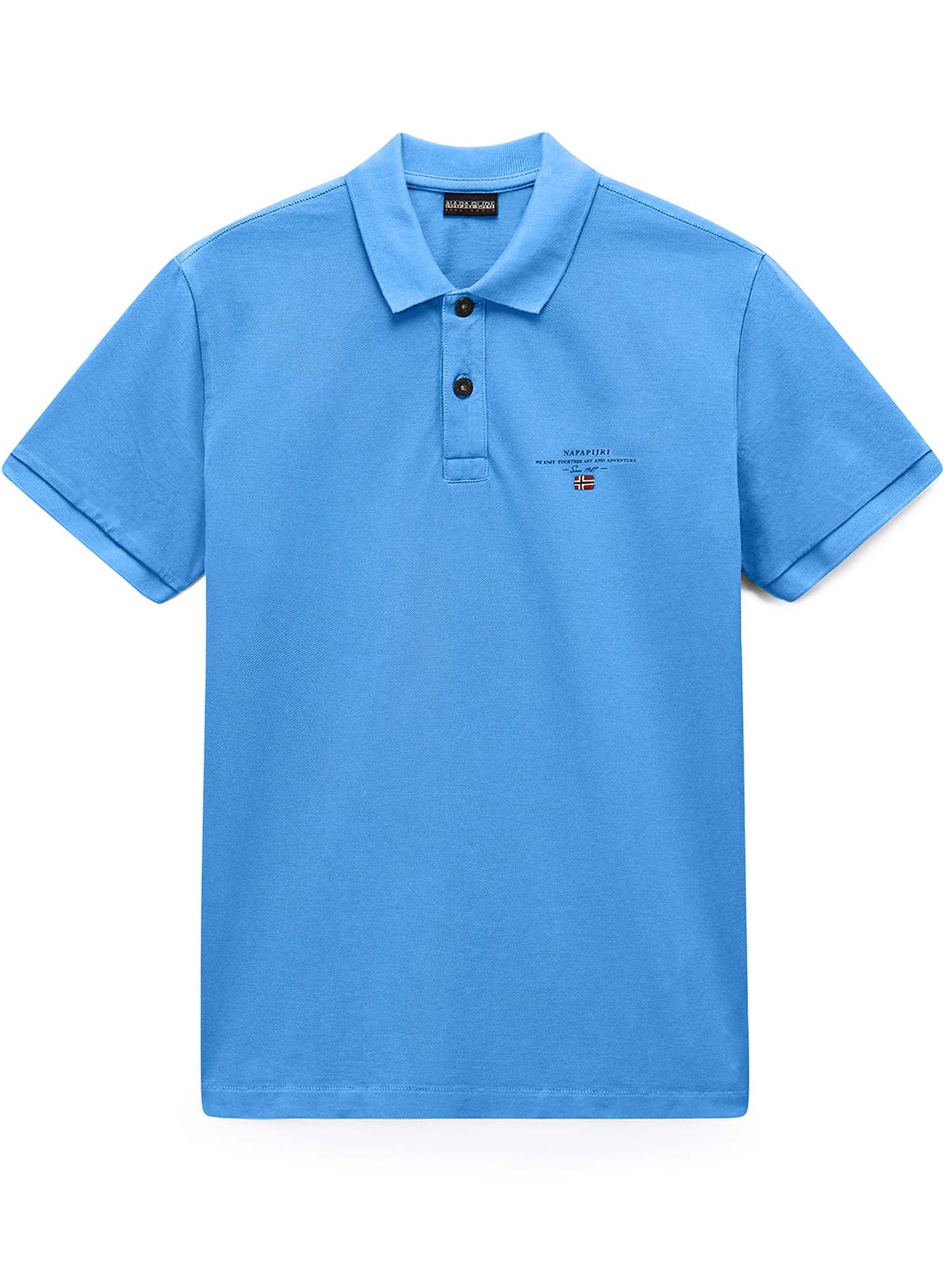 Polo Elbas SS 4 da uomo azzurra in cotone