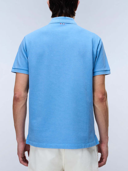 Polo Elbas SS 4 da uomo azzurra in cotone