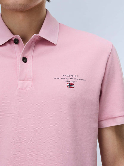 Napapijri Elbas SS 4, polo manica corta da uomo rosa