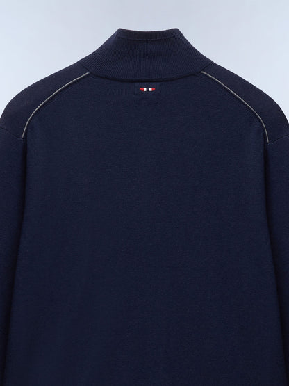 MAGLIONE DI LANA CON MEZZA ZIP DAMAVAND NAPAPIJRI DA UOMO BLU