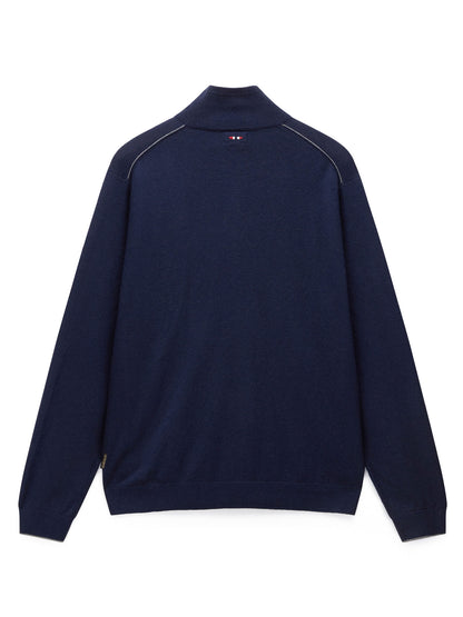MAGLIONE DI LANA CON MEZZA ZIP DAMAVAND NAPAPIJRI DA UOMO BLU