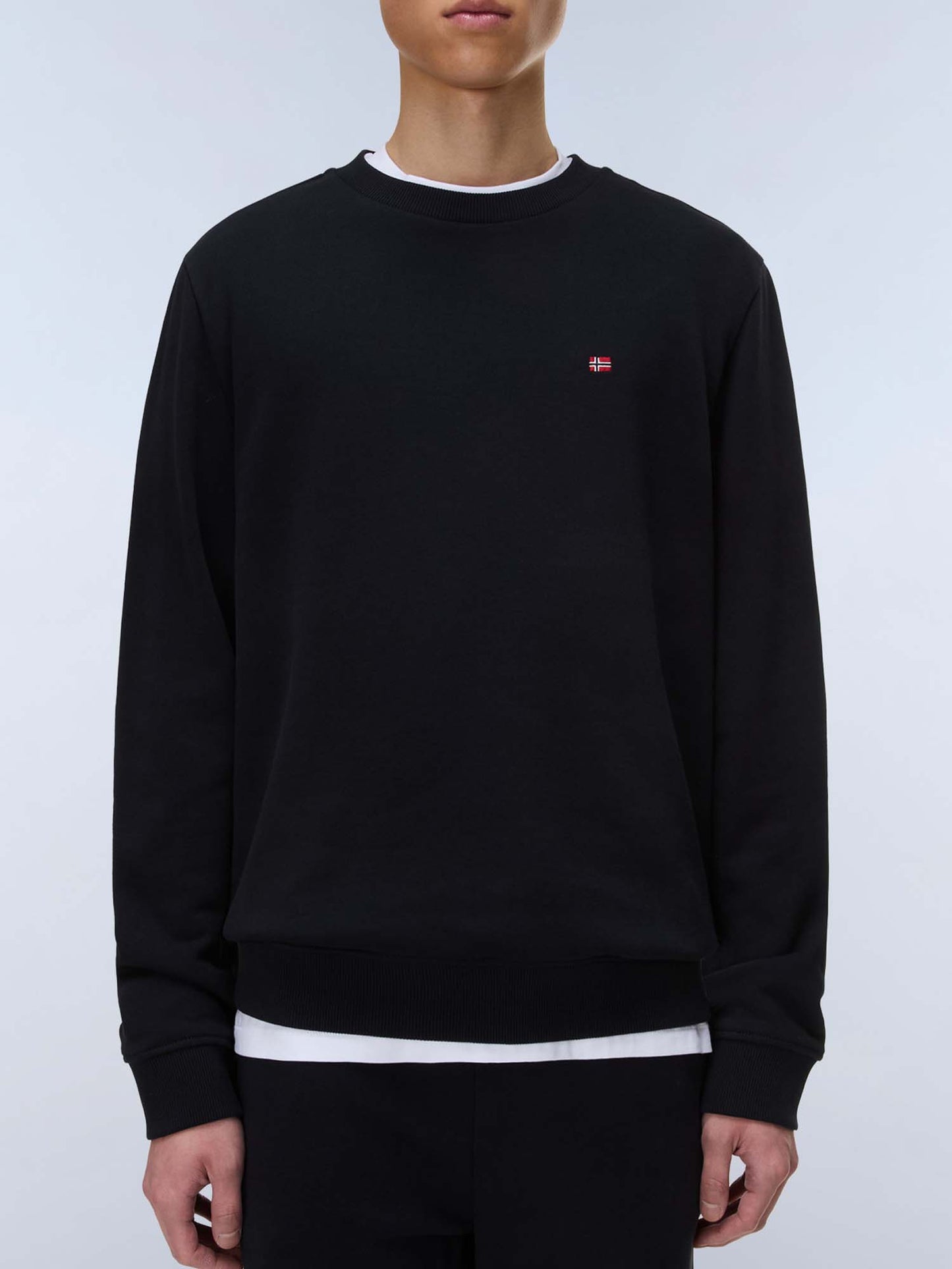 Felpa Balis Crew con girocollo da uomo in lycra nera