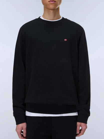 Felpa Balis Crew con girocollo da uomo in lycra nera