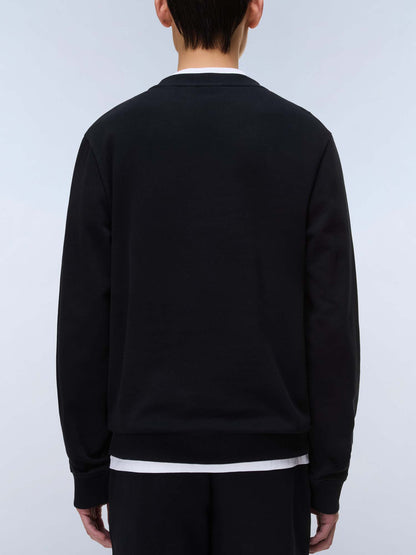 Felpa Balis Crew con girocollo da uomo in lycra nera