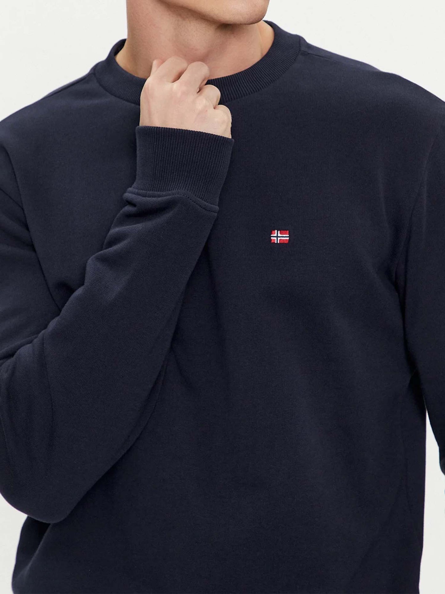 Felpa uomo Napapijri Balis crew blu per la primavera