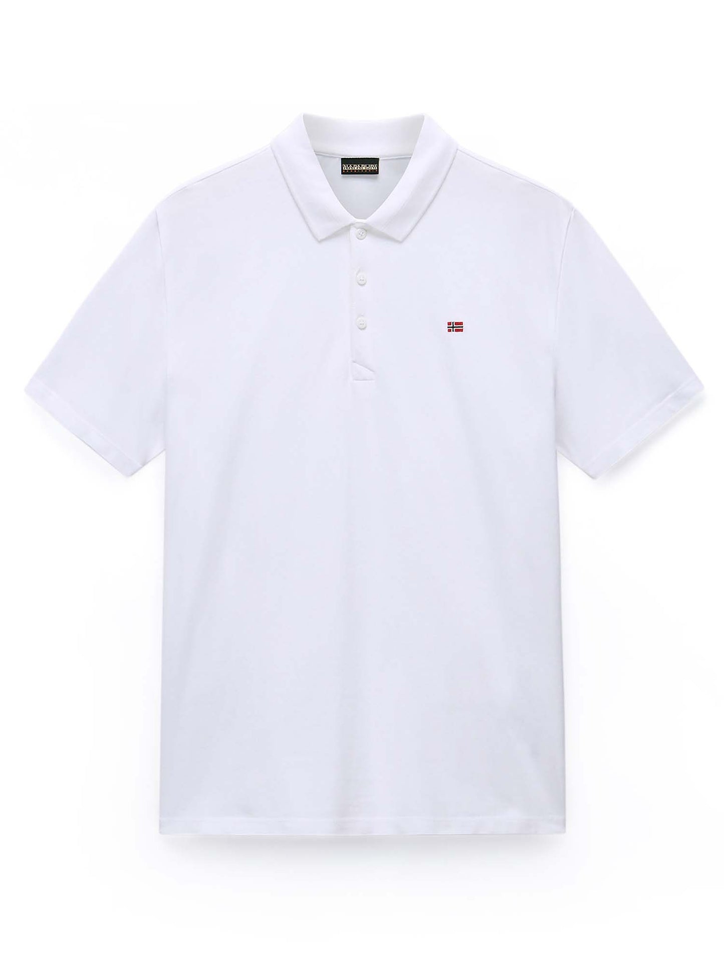 Polo Ealis Napapijri da uomo in cotone bianca dal design classico