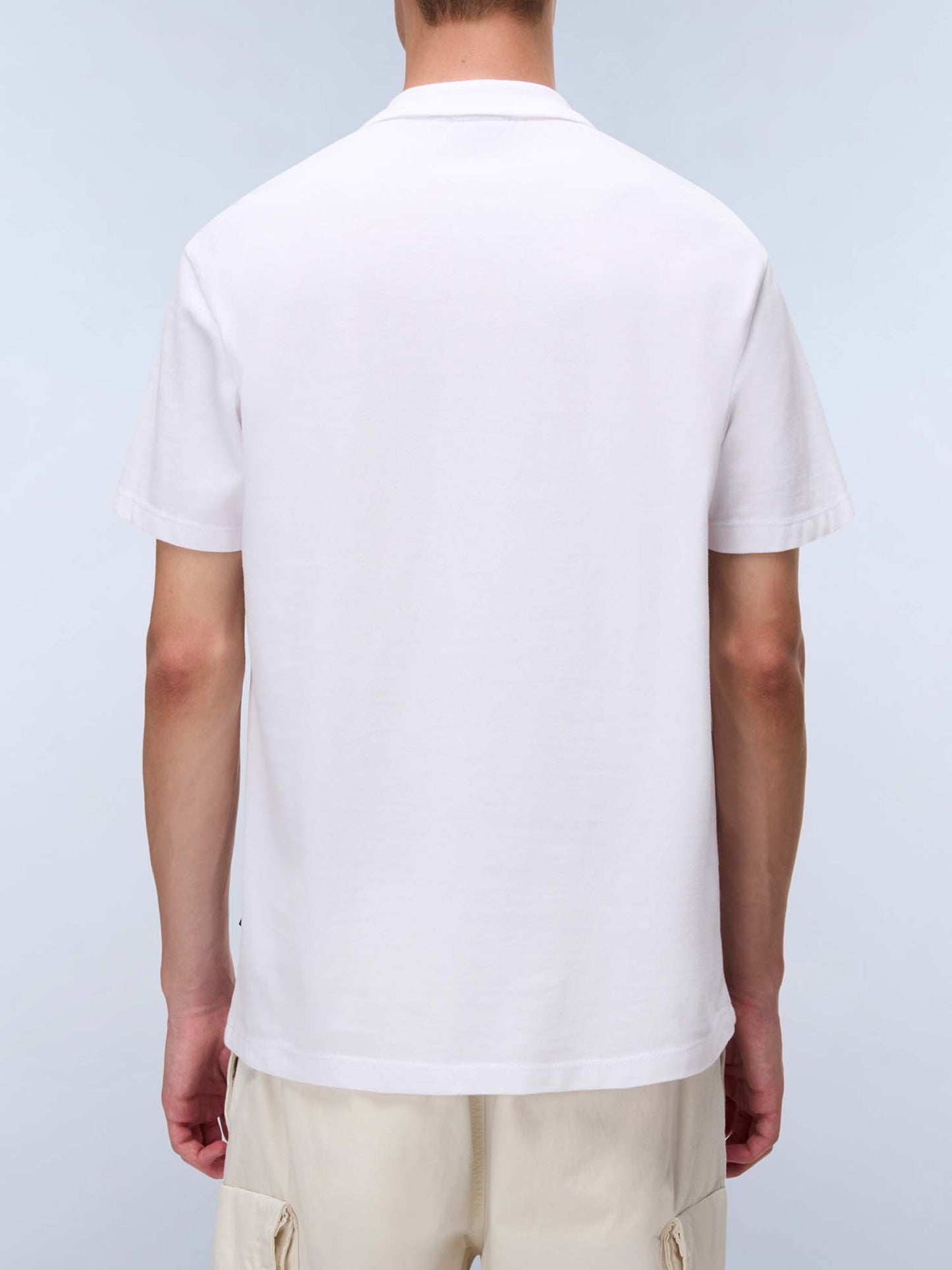 Polo Ealis Napapijri da uomo in cotone bianca dal design classico