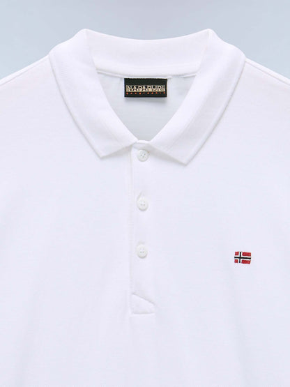 Polo Ealis Napapijri da uomo in cotone bianca dal design classico