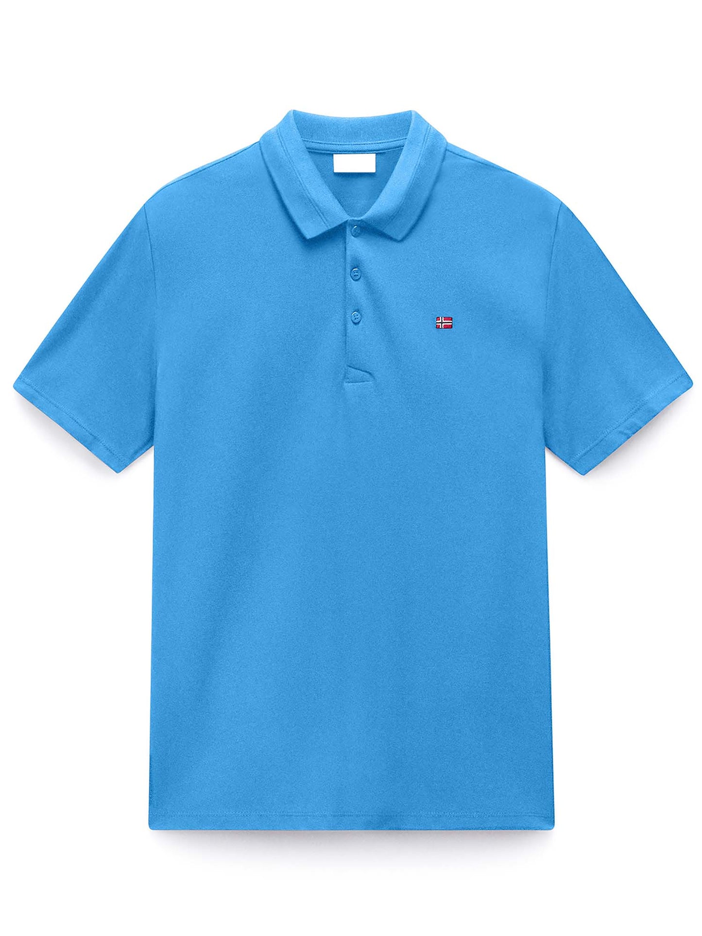 Napapijri Ealis SS, polo uomo azzurra in cotone