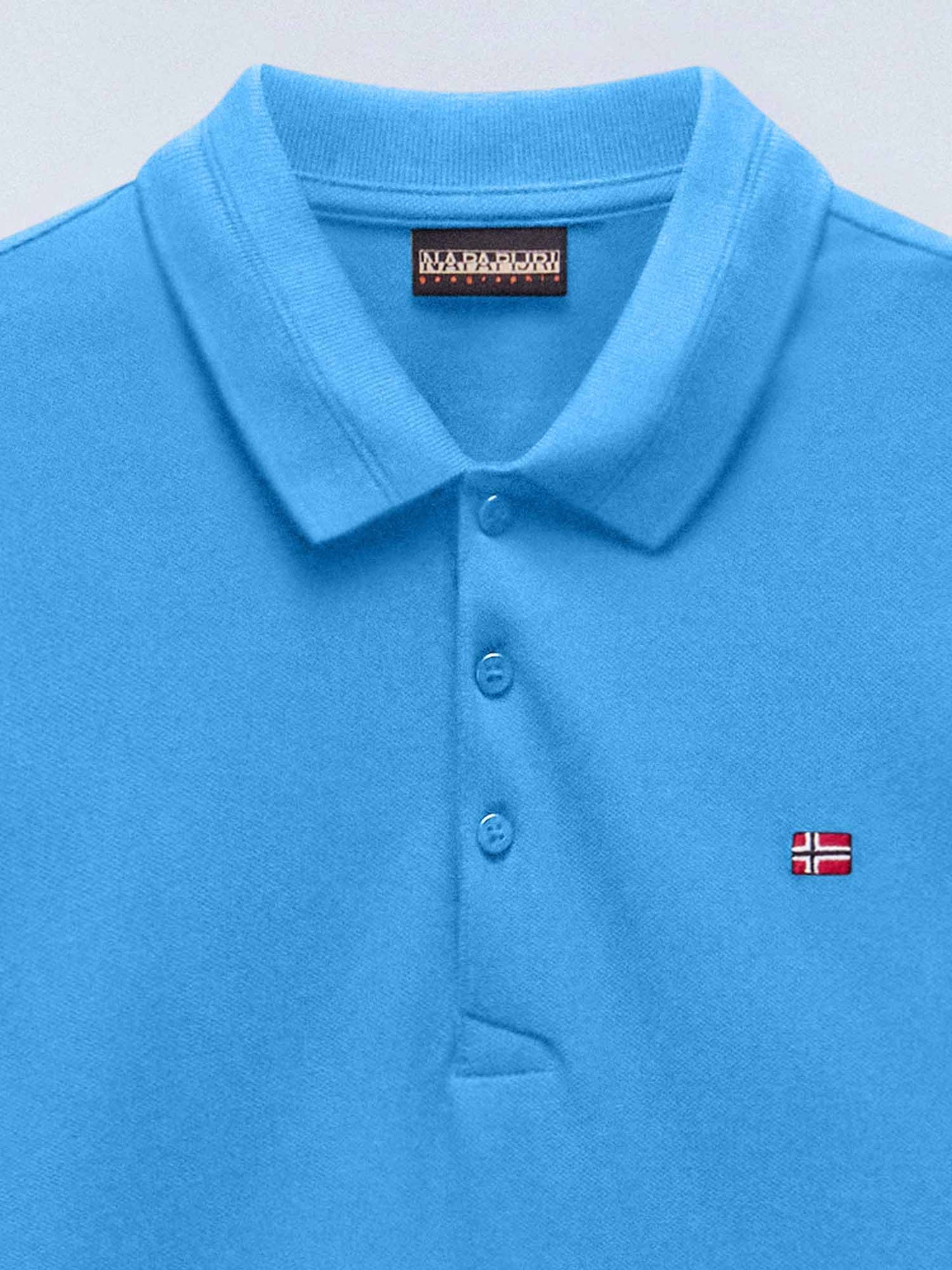Napapijri Ealis SS, polo uomo azzurra in cotone