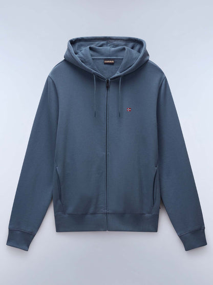 FELPA CON CAPPUCCIO E ZIP BALIS NAPAPIJRI UOMO GRIGIO