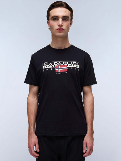 T-SHIRT GIROCOLLO AYLMER NAPAPIJRI UOMO NERO