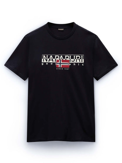 T-SHIRT GIROCOLLO AYLMER NAPAPIJRI UOMO NERO