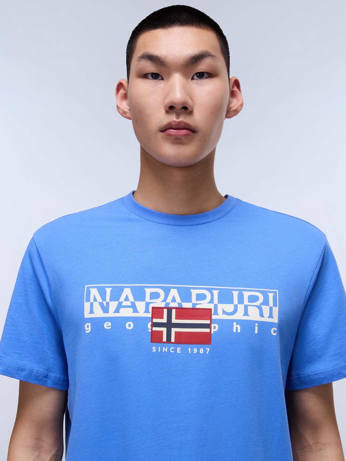 T-SHIRT GIROCOLLO AYLMER NAPAPIJRI UOMO ROYAL