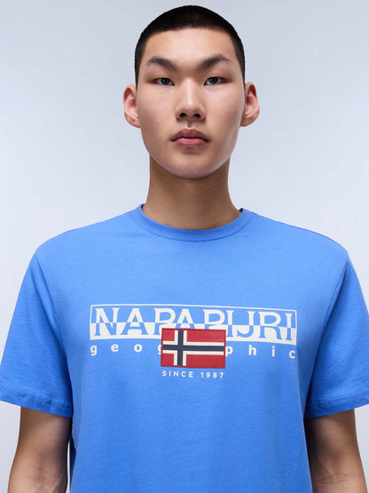 T-SHIRT GIROCOLLO AYLMER NAPAPIJRI UOMO ROYAL