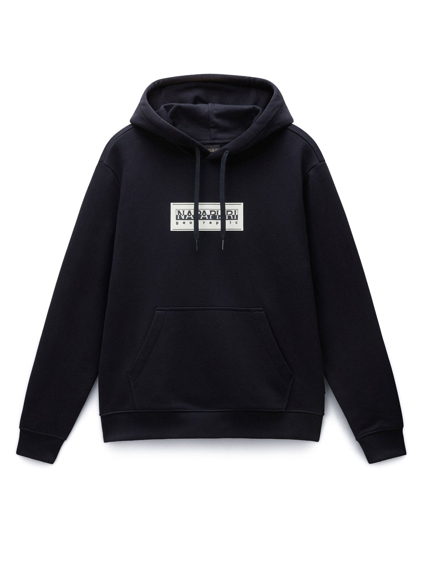 FELPA CON CAPPUCCIO BOX LOGO NAPAPIJRI DA UOMO NERO