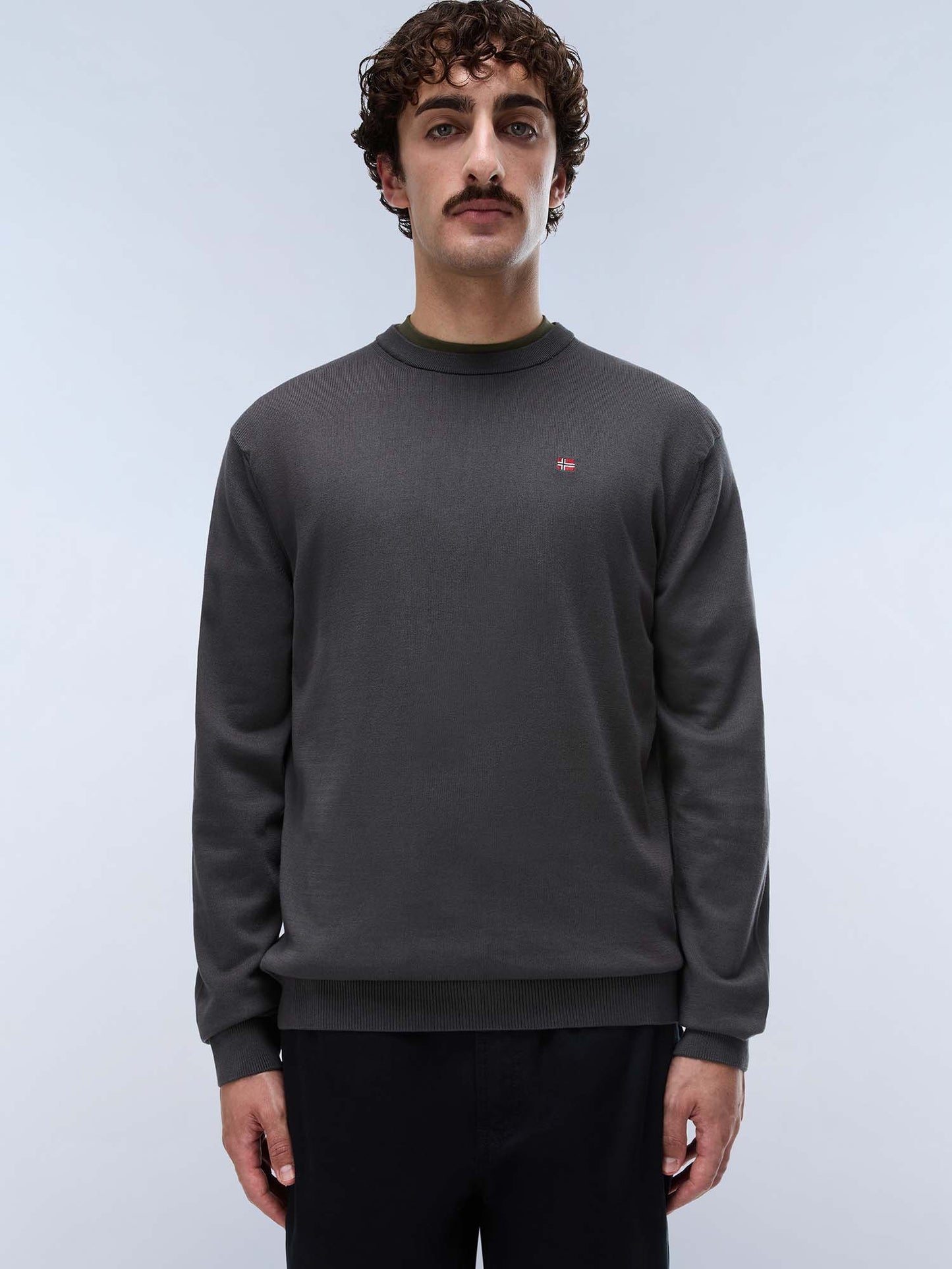 Napapijri Droz 5, maglia da uomo grigia