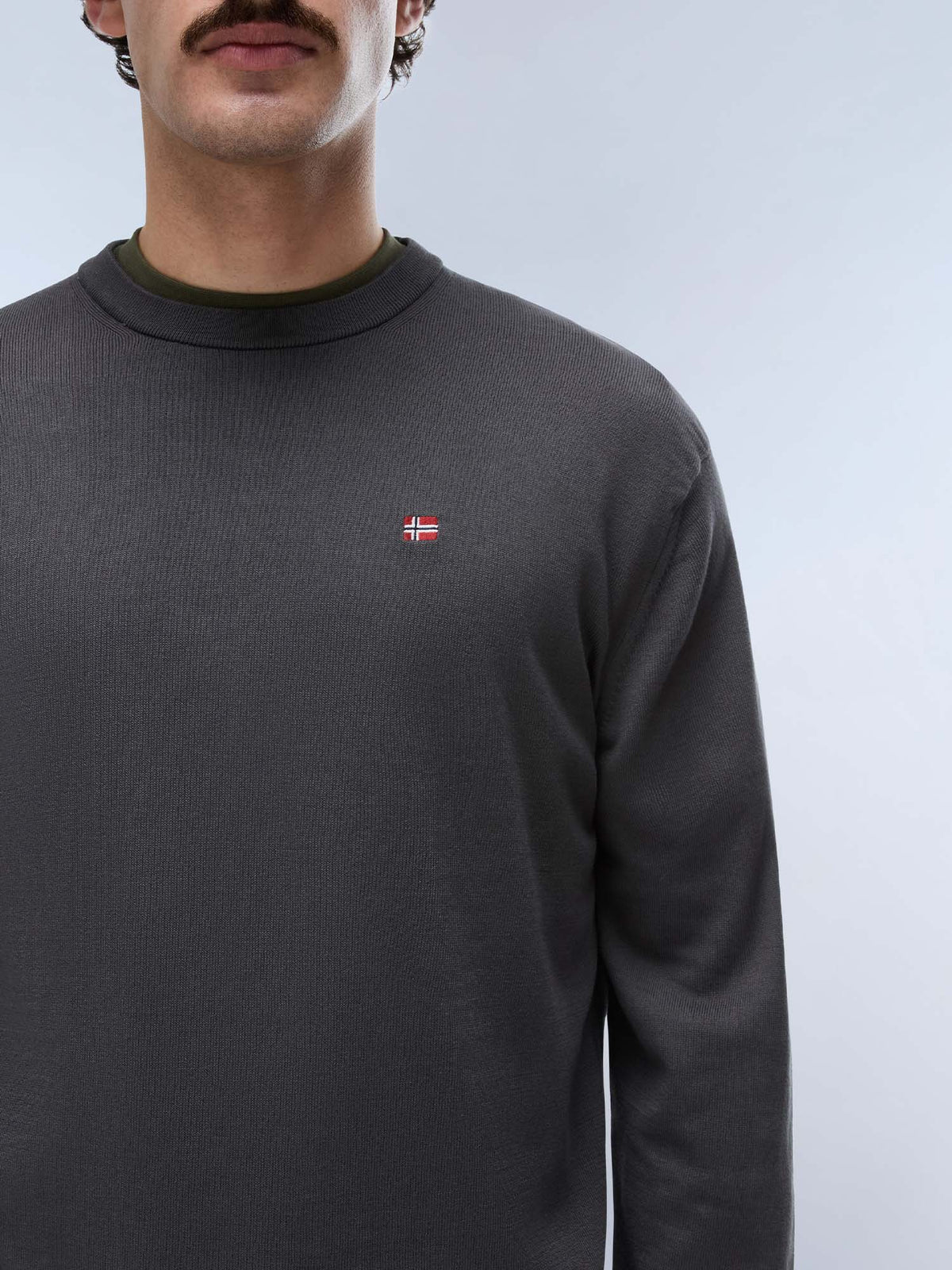 Napapijri Droz 5, maglia da uomo grigia