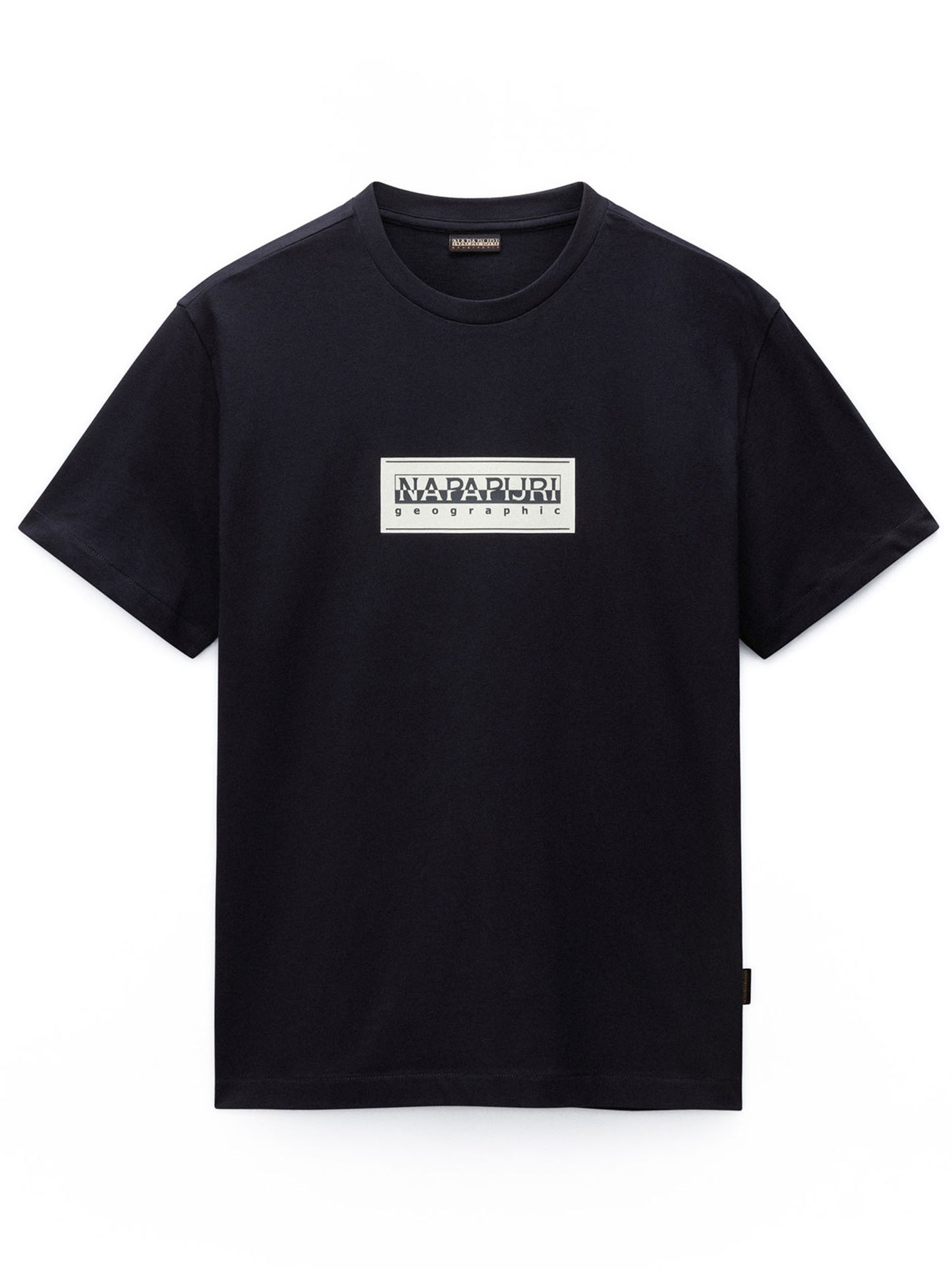 T-SHIRT BOX LOGO NAPAPIJRI DA UOMO NERO