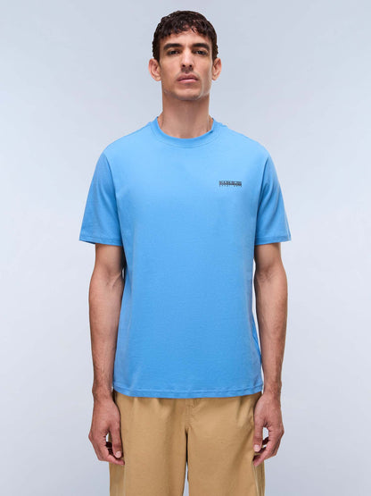 Napapijri S-Small Box, t-shirt maniche corte da Uomo azzurra