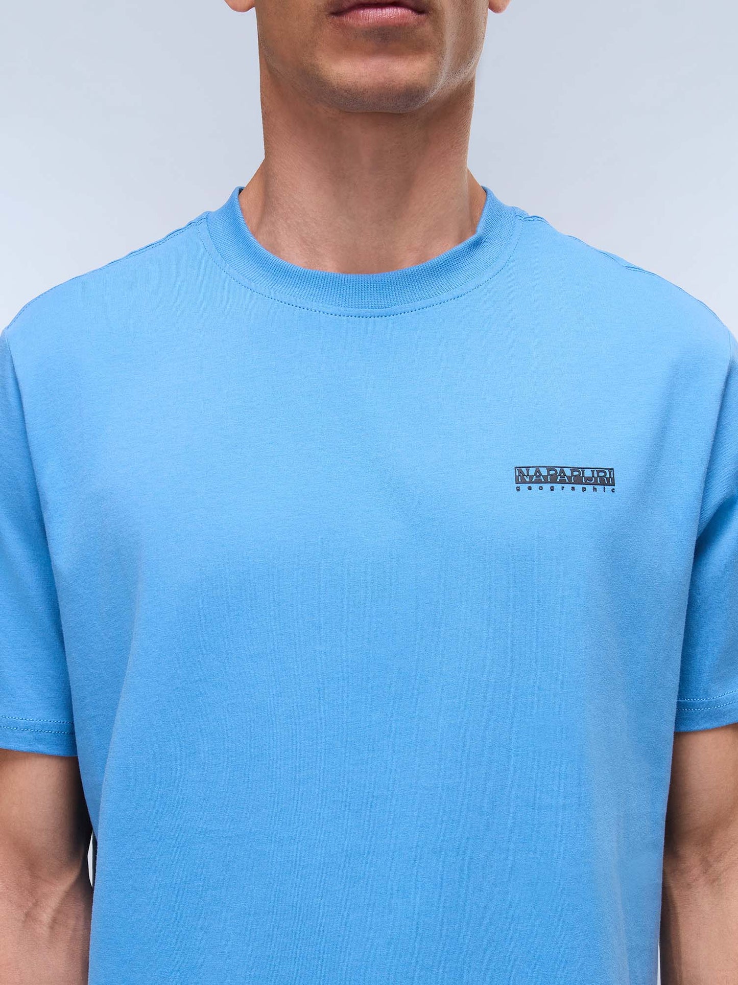 Napapijri S-Small Box, t-shirt maniche corte da Uomo azzurra