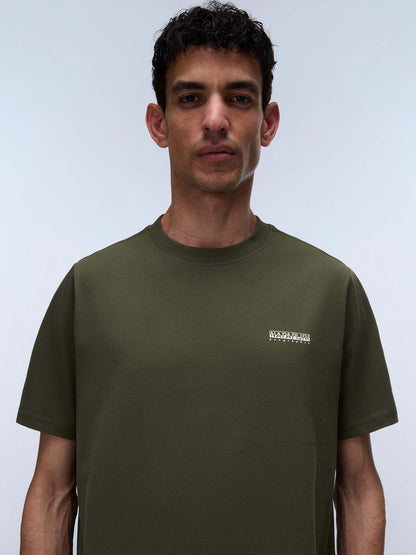 Napapijri Smallbox, t-shirt da uomo verde