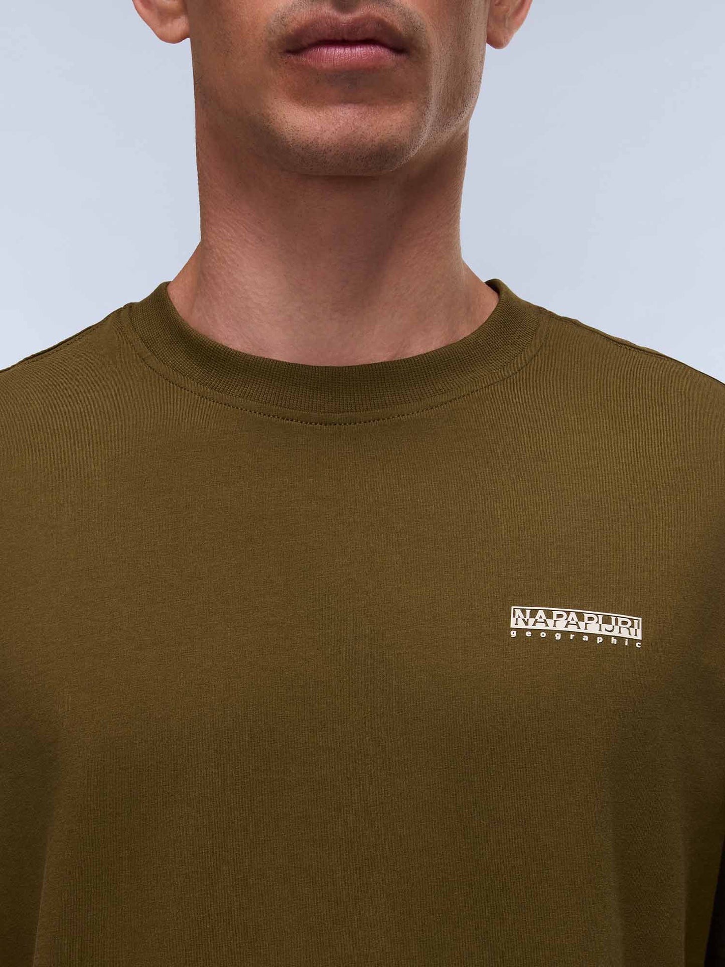 Napapijri S-Smallbox, t-shirt verde da uomo per la primavera-estate