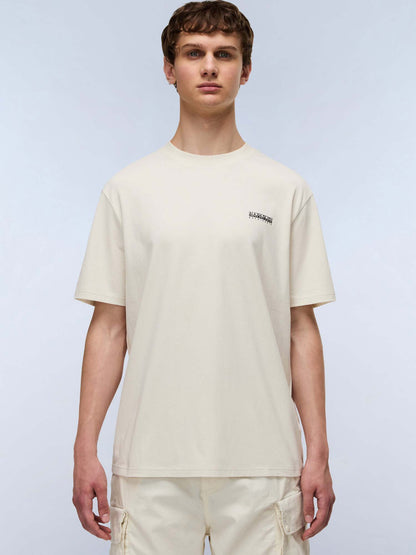 Napapijri s-smallbox t-shirt da uomo panna