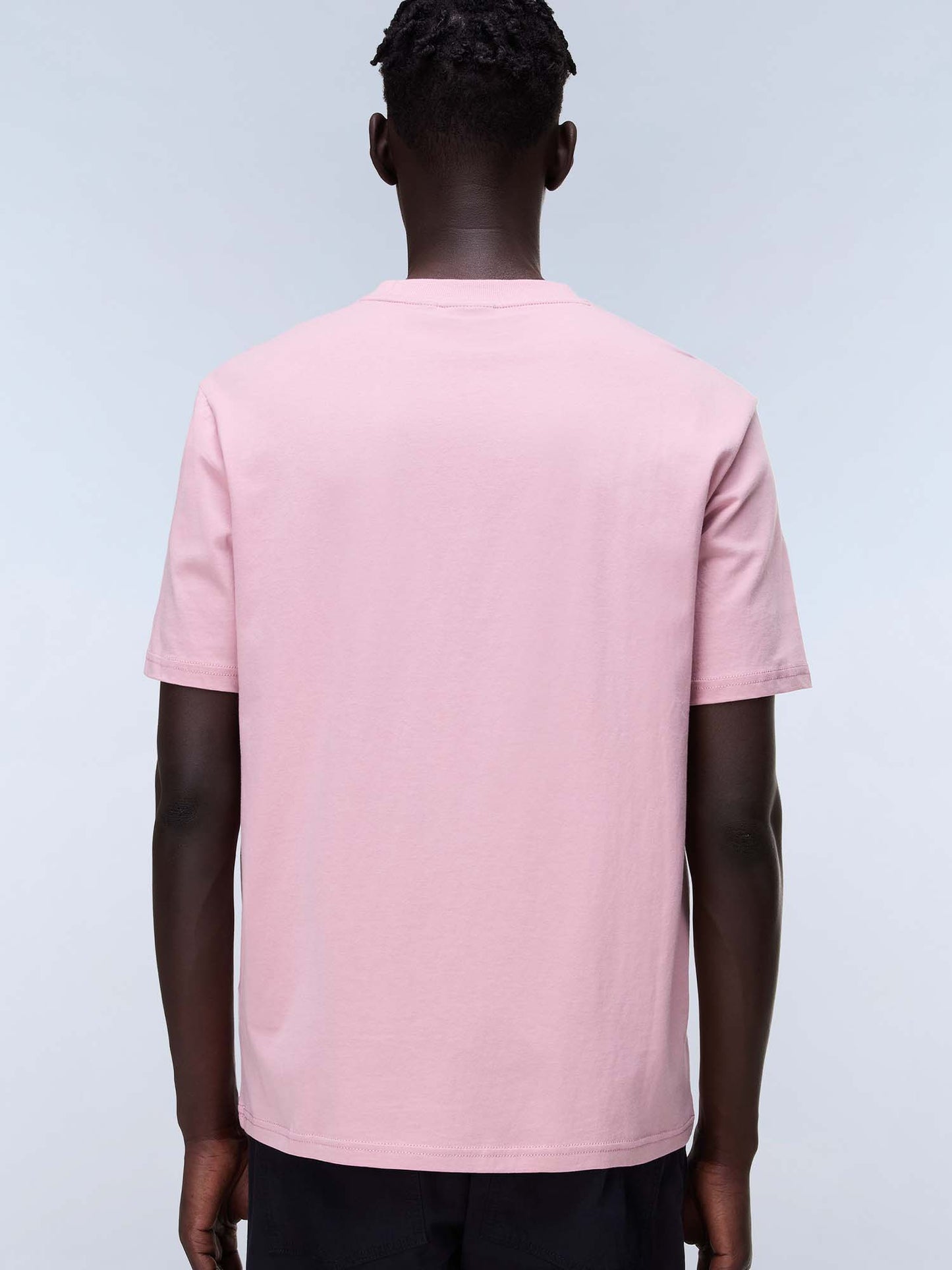 T-shirt da uomo Napapijri S-Small Box rosa in cotone