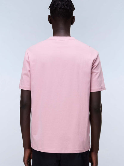 T-shirt da uomo Napapijri S-Small Box rosa in cotone