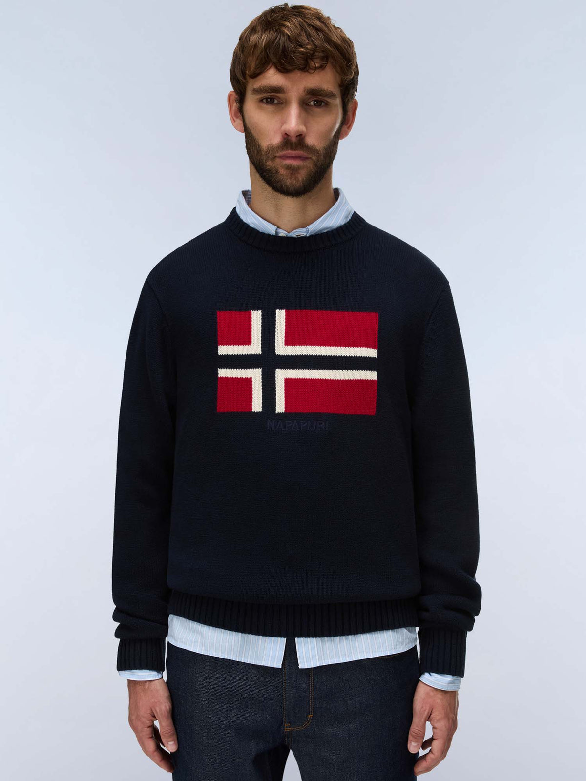 Napapijri D-Mura C, maglia maniche lunghe da uomo blu
