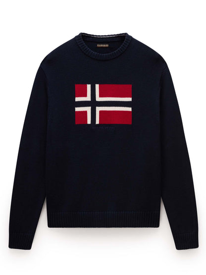 Napapijri D-Mura C, maglia maniche lunghe da uomo blu