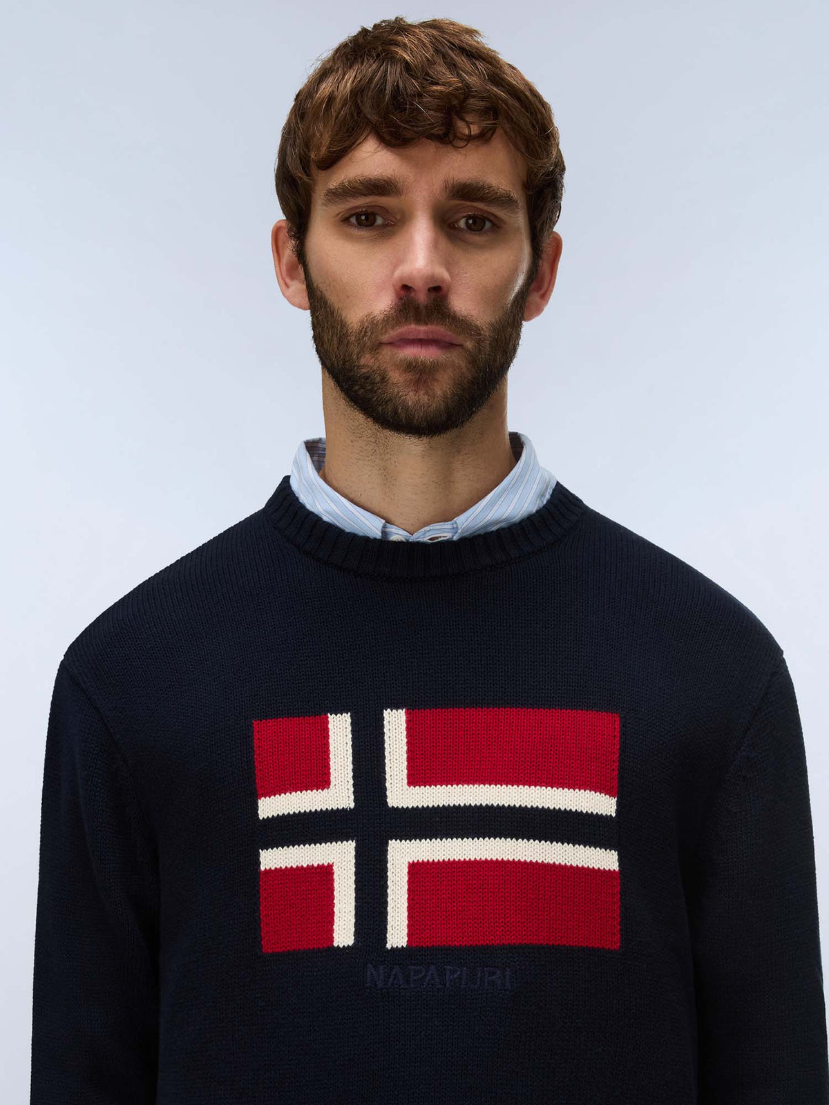 Napapijri D-Mura C, maglia maniche lunghe da uomo blu
