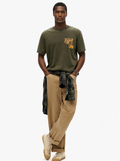 T-SHIRT TRADE TOOLS SUPERDRY UOMO VERDE