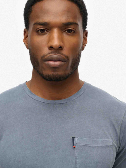 T-SHIRT CON TASCHINO SUPERDRY UOMO BLU