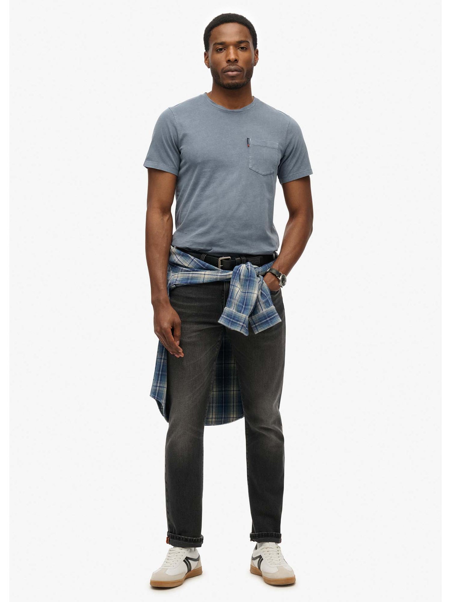 T-SHIRT CON TASCHINO SUPERDRY UOMO BLU