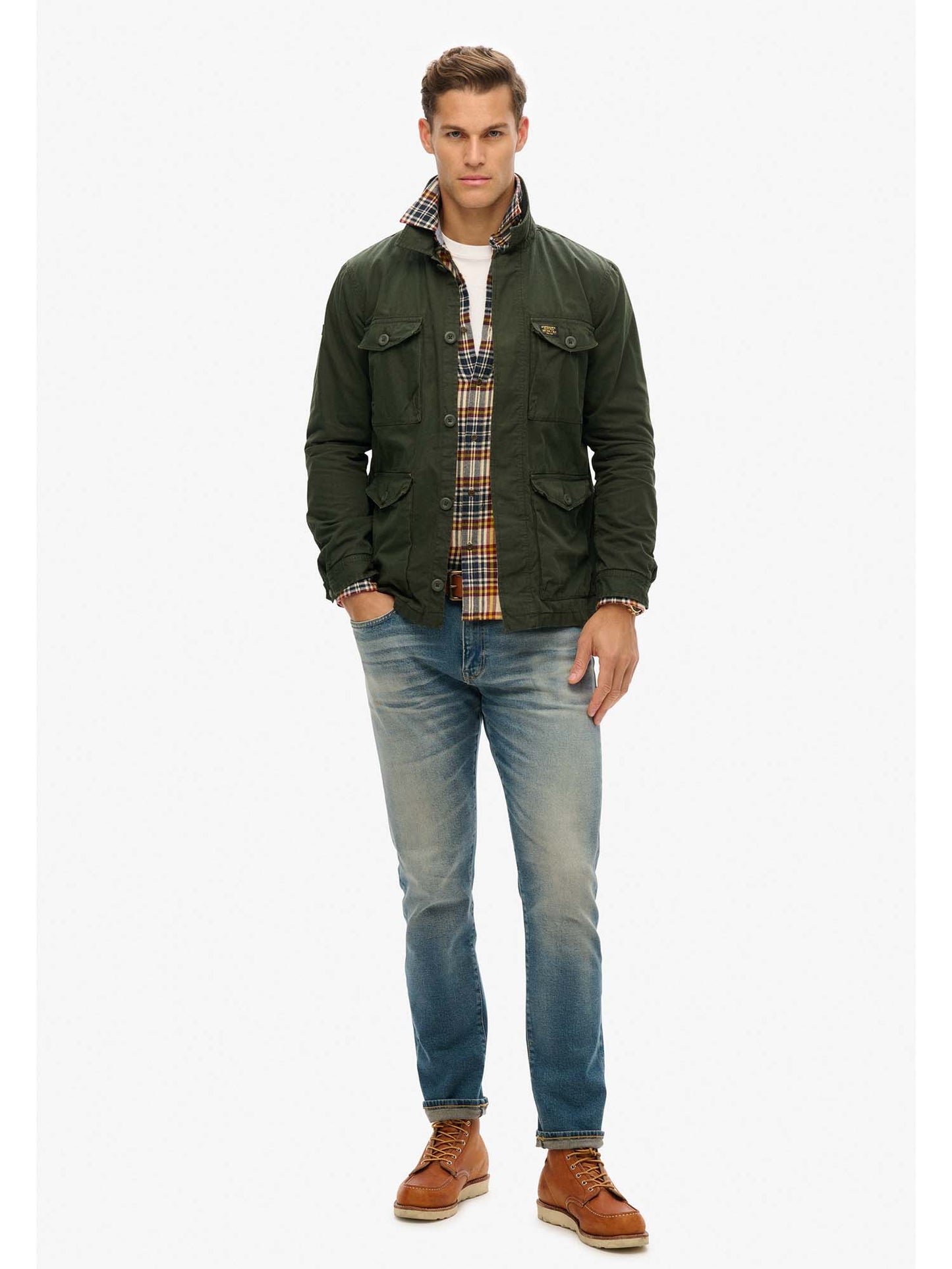 SUPERDRY MILITARY FI - OLIVA