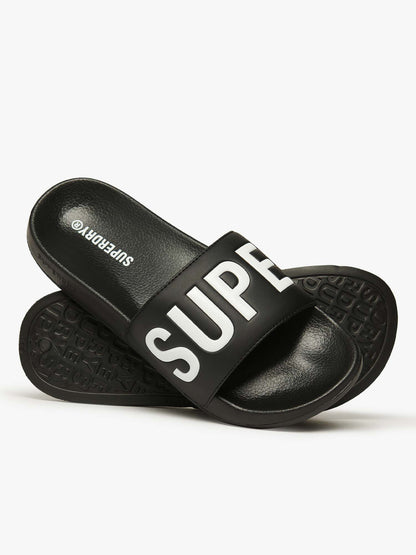 CIABATTA GRAPHIC POO SUPERDRY UOMO NERO-BIANCO