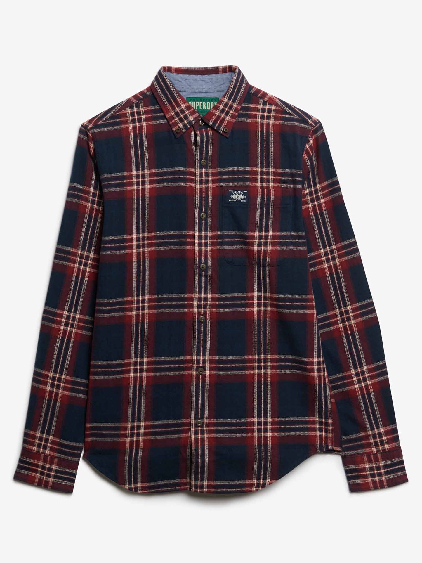 CAMICIA COLLO BUTTON DOWN SUPERDRY DA UOMO BLU