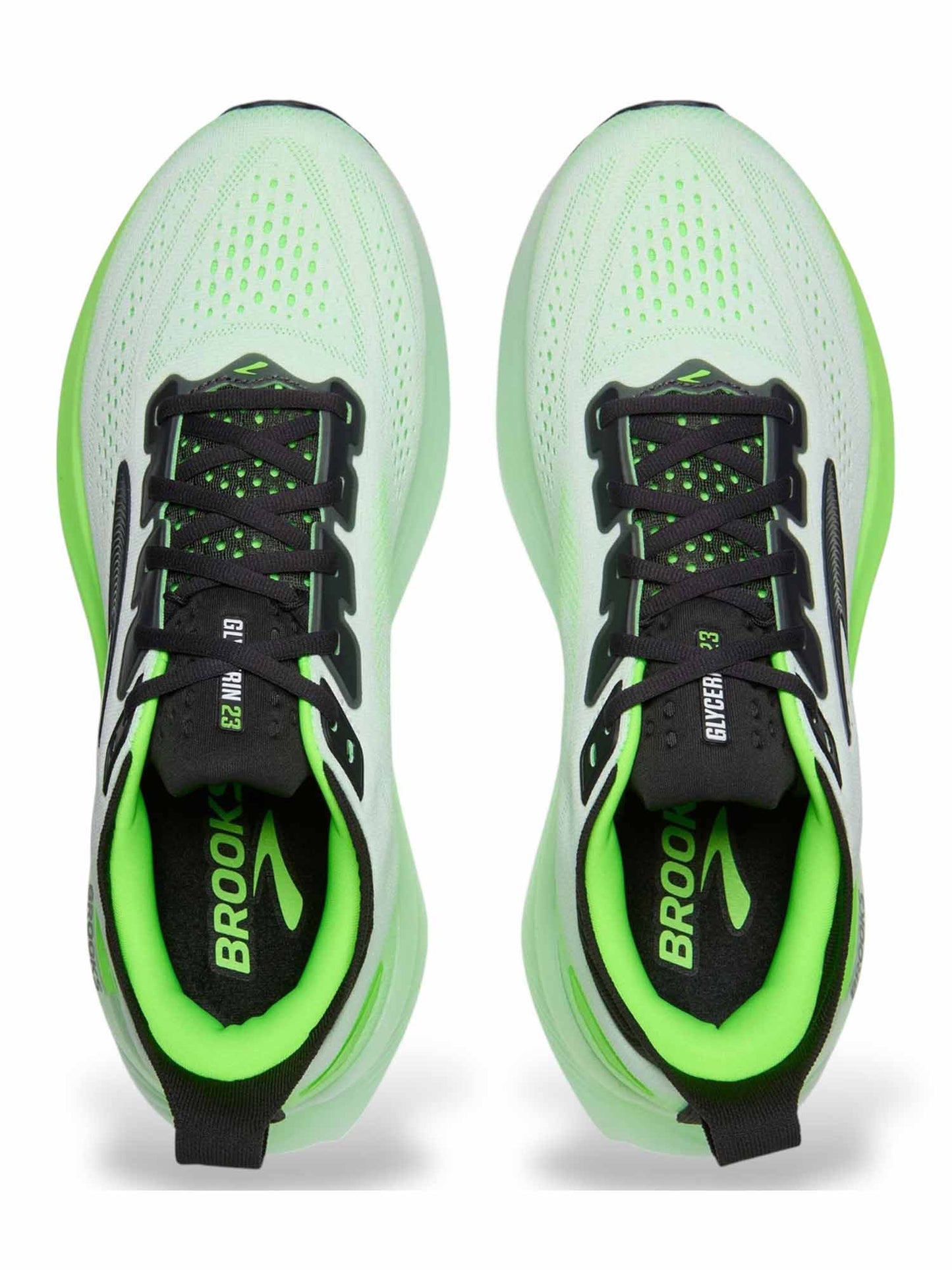 SCARPA RUNNING BIANCO VERDE BROOKS GLYCERIN 23 DA UOMO