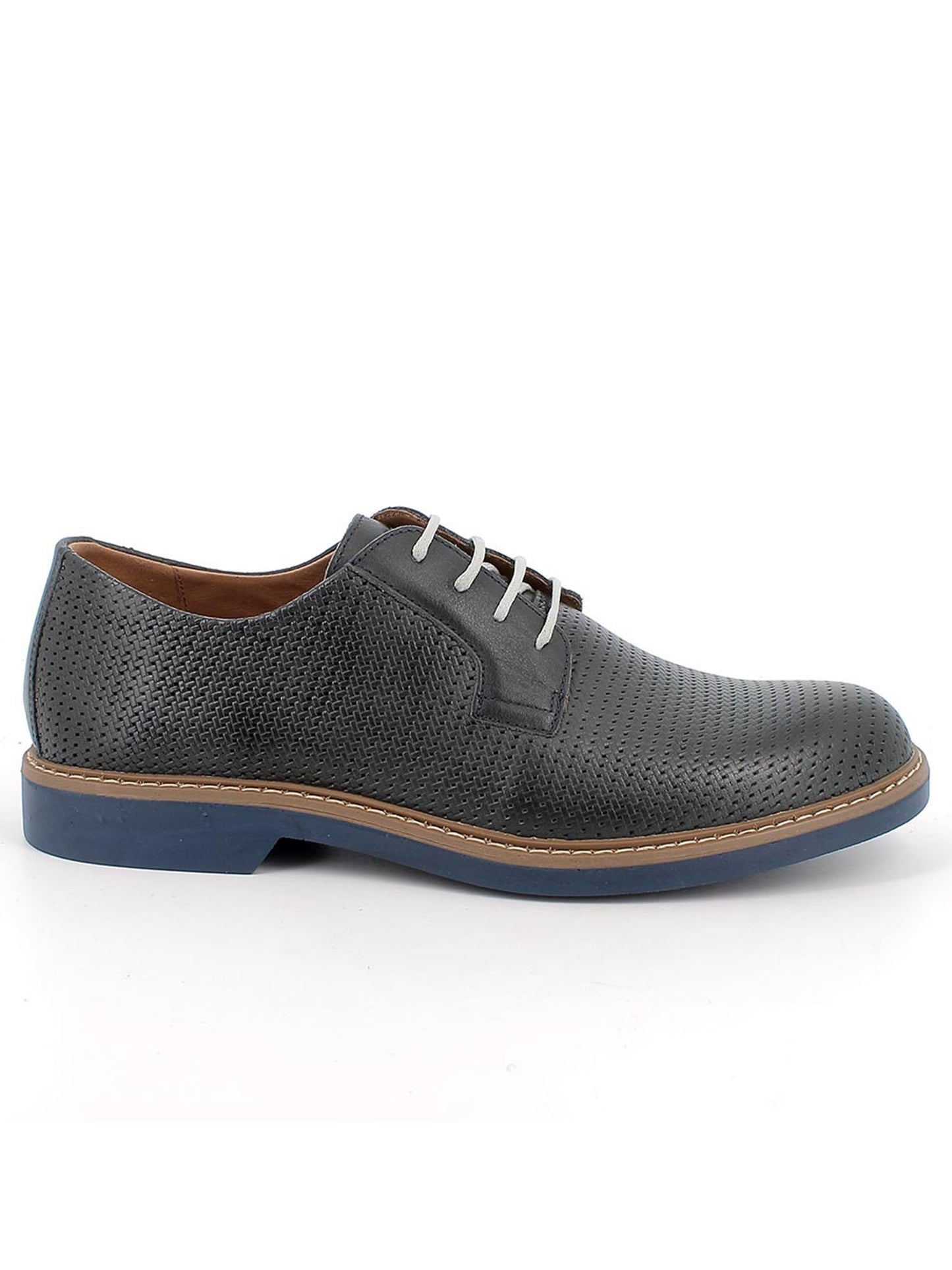 Igi&Co Felipe, stringate casual da uomo in blu a calzata larga