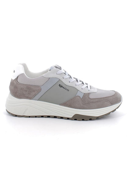 Sneakers Seth di Igi&Co in pelle e scamosciato grigio da uomo