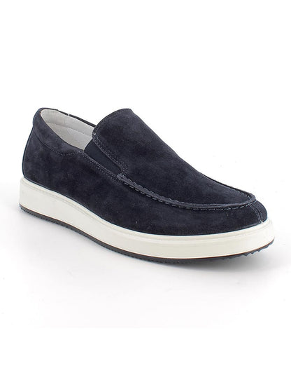 Mocassino da uomo Igi&Co Santiago blu in pelle scamosciata