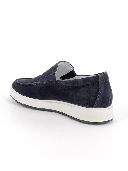Mocassino da uomo Igi&Co Santiago blu in pelle scamosciata