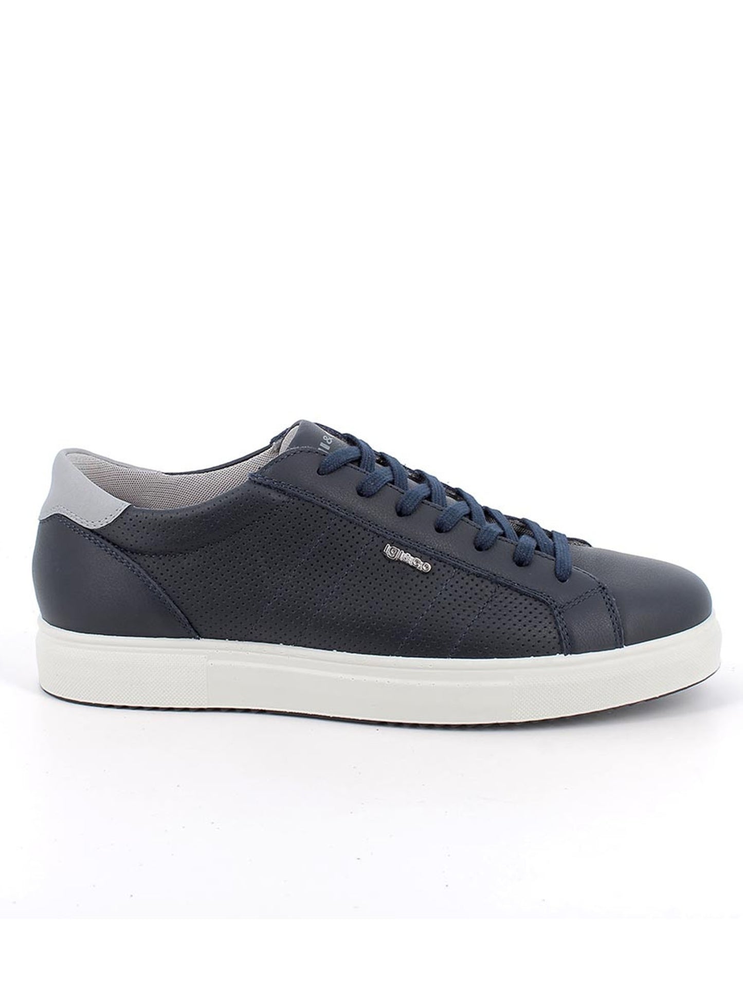 Sneakers Sacha in pelle blu da uomo casual by Igi&Co