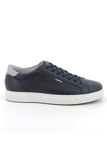 Sneakers Sacha in pelle blu da uomo casual by Igi&Co