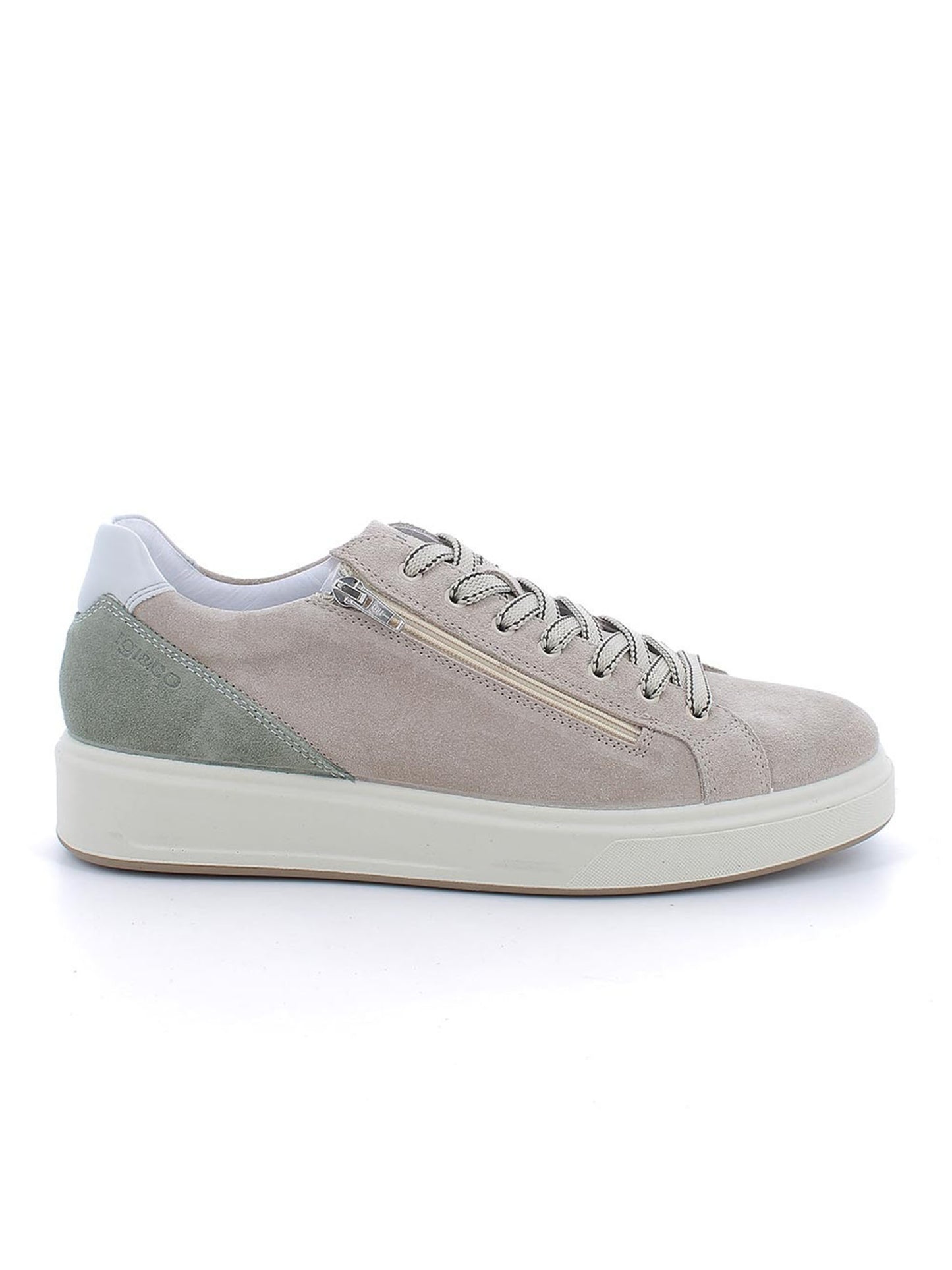 Sneakers Sten beige da uomo in pelle e tessile per la primavera-estate